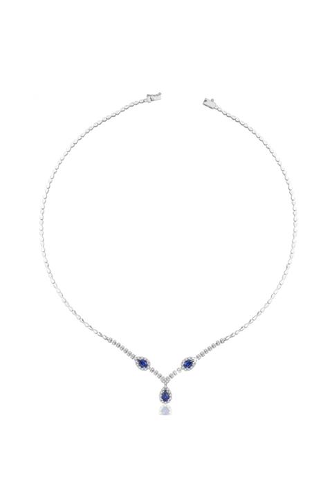 Emel Pırlanta 2.57 Ct. Pırlanta Safir Gerdanlık