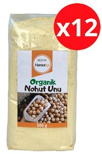 BİOTAR Organik Tarım Ürünleri Hamuriçi Organik Çiğ Nohut Unu 500gr X 12 Adet