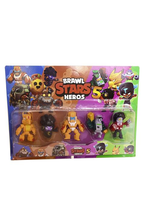 BRAWL STARS Heros 5 Oyun Karakter Seti Ve Hediye Cüzdan