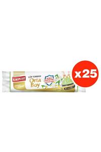 Koroplast Koku Hapsetme Yasemin Büzgülü Orta Boy 15li Çöp Torbası X 25 Paket (55*60 Cm)