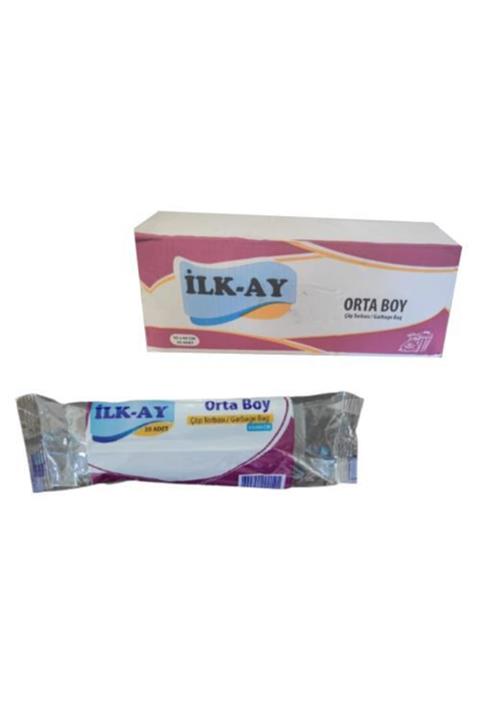 İLKAY Çöp Torbası Orta Boy 55x60 Siyah (1 Koli 50 Adet)