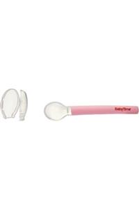 Babytime Bt112 Silikon Kaşık Koruma Kapaklı Pembe