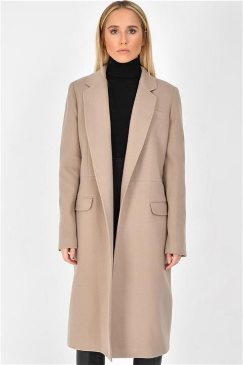 Dewberry Z6628 Kadın Bej Palto