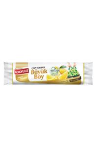 Koroplast Güçlü Büzgülü Çöp Torbası Limon Kokulu Büyük 10'Lu