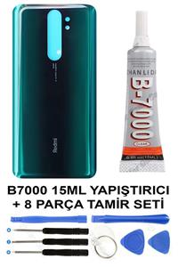 Ceykergsm Xiaomi Redmi Note 8 Pro Arka Cam Kapak Batarya Pil Kapağı + B7000 15ml Yapıştırıcı +tamir Seti Yeşil