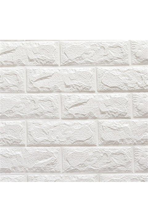 Renkli Duvarlar 3d Tuğla Panel Kalınlığında 70x77 4 Adet Yapışkanlı Dekoratif Esnek Duvar Kaplama Paneli