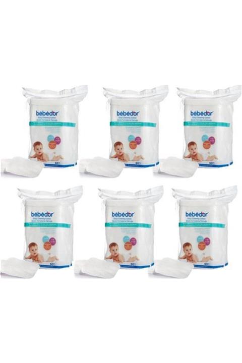 Bebedor Bebek Temizleme Pamuğu 60'lı 6 Adet