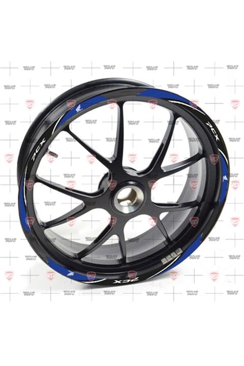Redline Grafik Redline Grafik Honda Pcx Reflektif Mavi Jant Şeridi