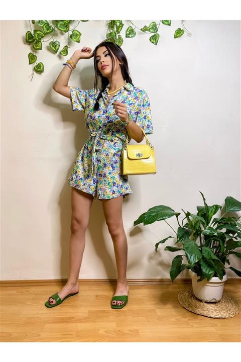 Barley Plus Çiçek Desenli Tulum