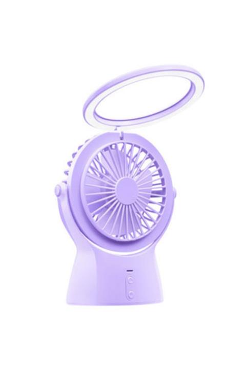 gaman Mor Newnet S1-3 Renk Işıklı Taşınabilir Şarjlı Vantilatör Powerbanklı