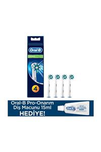 OralB Cross Action 4'lü Diş Fırçası Yedek Başlığı + Diş Macunu