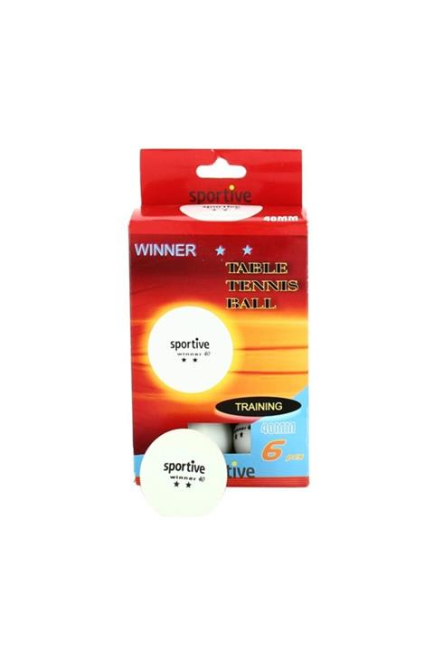 Sportive Winner Masa Tenisi Pinpon Topu 6'lı Beyaz