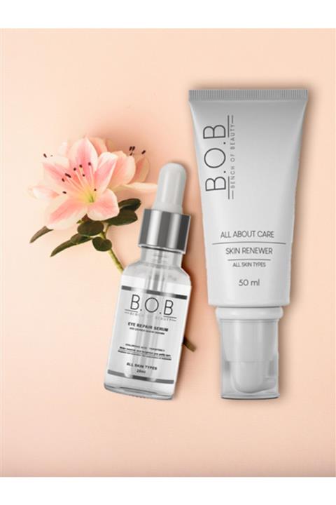 B.O.B BENCH OF BEAUTY 2'li Cilt Bakım Seti - Yenileyici Leke Kremi 50 ml, Göz Çevresi Serumu 20 ml