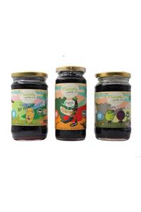 Piccoli Organik Üzüm Pekmezi 380gr + Organik Dut Pekmezi 380gr + Organik Keçiboynuzu Özü 315gr