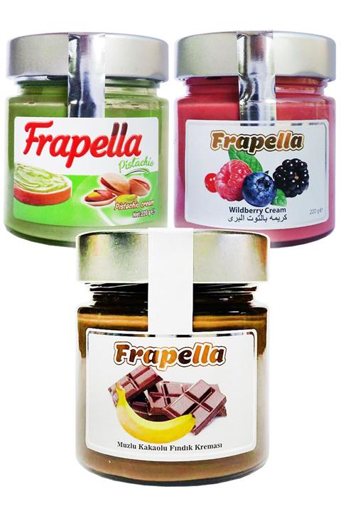 Frapella Muzlu Kakaolu Antep Fıstık Kreması Orman Meyvesi 3 Adet x 220 gr