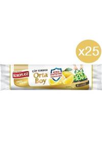 Koroplast Limon Büzgülü Orta Boy Çöp Torbası 15'li X 25 Paket