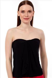 AYYILDIZ Kadın Siyah Straplez Tankini Üstü 63550/D2046