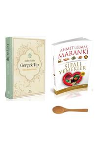 MARANKİ Gerçek Tıp+şifalı Yemekler+kaşık Hediye/ahmet -aidin Salih/2 Kitap Bir Arada