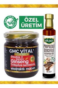 Gmc vital ginseng eksraktlı macun 250gr+ propolisli zencefilli keçiboynuzu özü