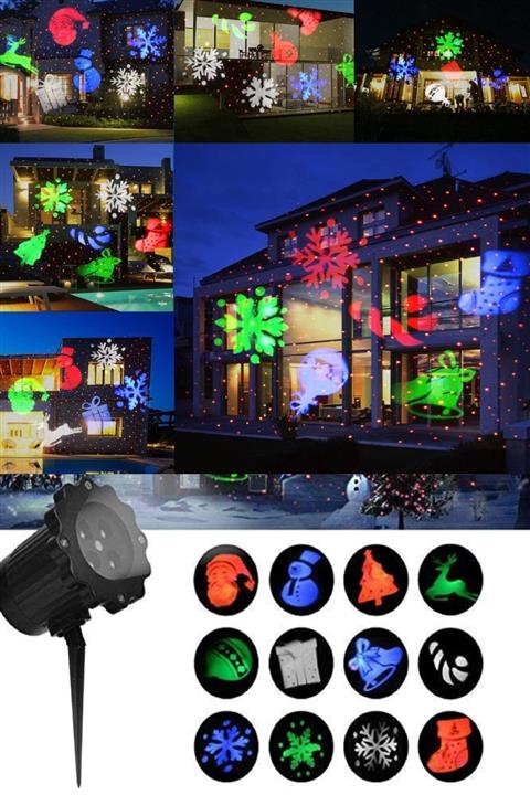 Mobee Lazer Projektör Festival Projeksiyon Lambası Dış Mekan Aydınlatma Parti Işığı 1410