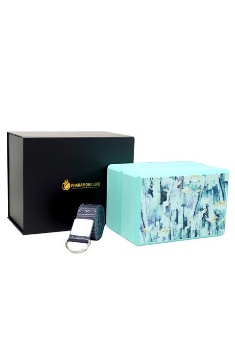 Pharamond Life Yoga Blok ve Kayış Seti Turkuaz