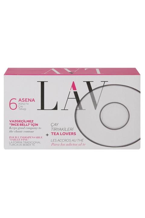 LAV Asena 6lıx2 12 Adet Çay Tabağı