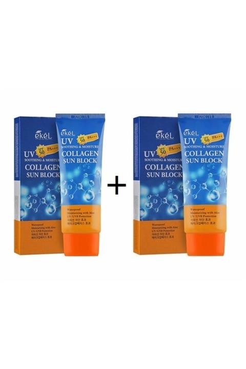 EKEL KOREA Collagen Özlü Nemlendirici Ve Suya Dayanıklı Uva/uvb Spf-50 Pa +++ Güneş Kremi 2adet