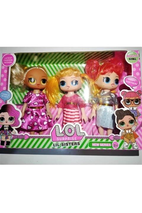 LOL Gerçek Saçlı  Bebek Seti 3'lü