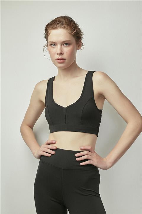 Penti Siyah Fishnet Spor Sütyeni