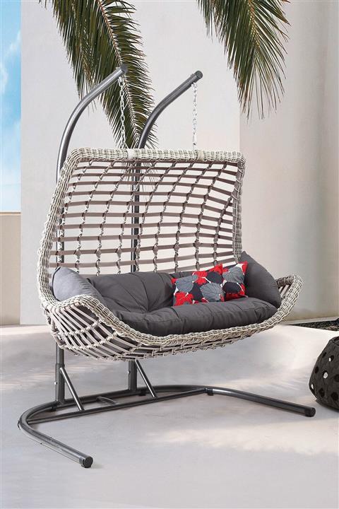 Capri Swing Cunda Ikili Rattan Salıncak