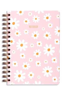 Matt Notebook A5 15x21 Cm Spiralli Noktalı Tarihsiz Not Defteri Papatya