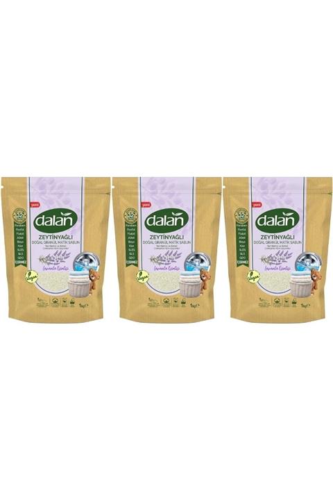 Dalan Doğal Granül Sabun Tozu 1kg Doğal Bebekler Için Lavanta Esintisi (3 Lü Set)