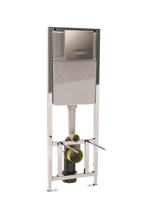 Sanica San74 Simflex Gömme Rezervuar & Panel Takımı Mat Krom Boyalı P03 21 X 18 Cm