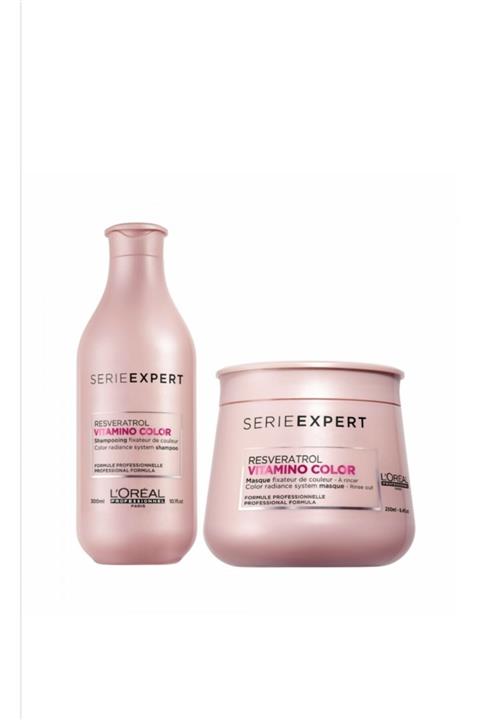 L'oreal Professionnel Yeni Vitamino Color Boyalı Saçlar Için 300 Ml Şampuan + 250 Ml Renk Koruyucu Maske Özel Set