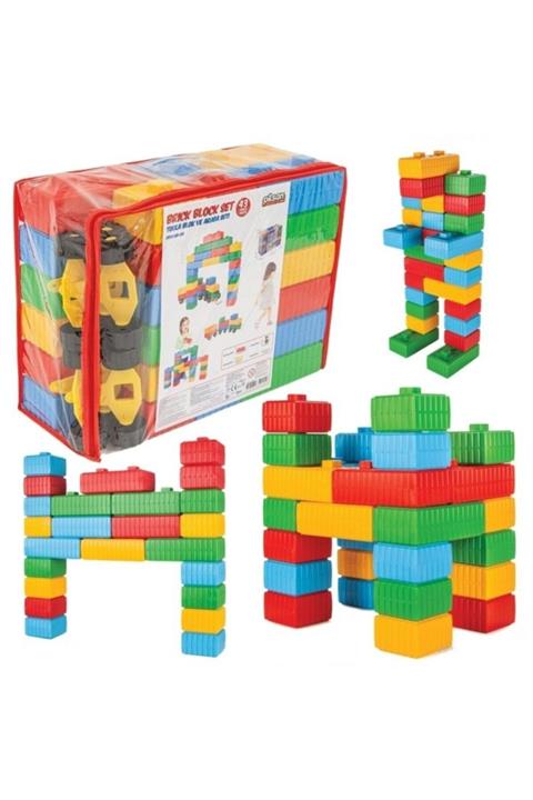 Burnis Toy Özel Pilsan Tuğla Blok Ve Araba Seti Hediyelik