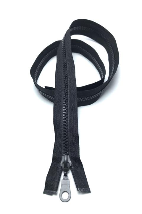 Gazelli Kemik Diş Mont Fermuarı 80cm Siyah