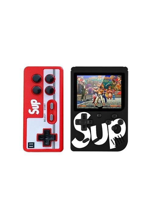SUP Çift Kol 400 Nostalji Oyunlu Mini Atari Siyah