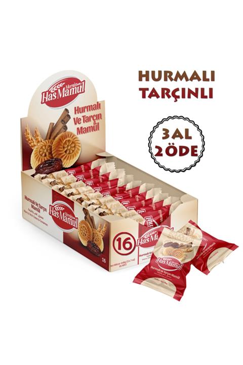 HasMamül Hurmalı Atıştırmalık Mamul Tarçınlı - Katkısız Doğal Sağlıklı Diyet Abur Cubur Bisküvi Hurma