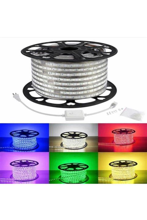 ZMR 100 Metre Günışığı Renk Hortum Led (FİŞ DAHİL) / Silikonlu