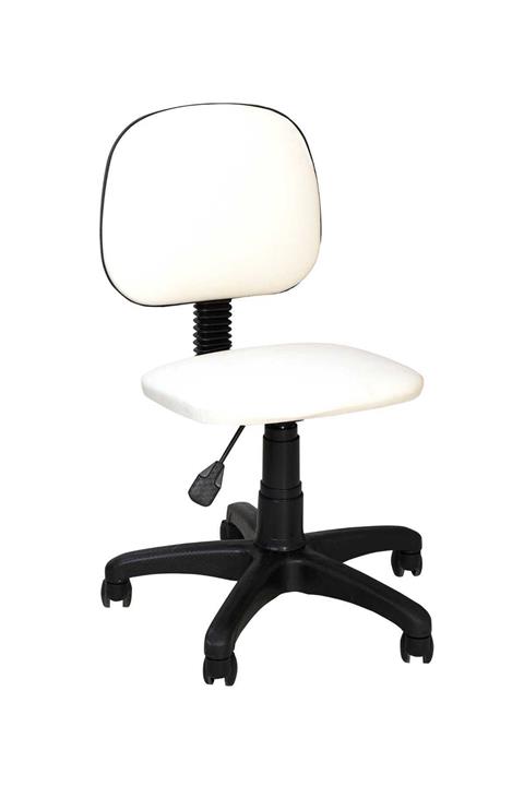 TOMAR Cgn Kolsuz Çalışma Sandalyesi Sekreter Koltuğu Öğrenci Sandalyesi Ofis Ve Büro Sandalyesi - Beyaz