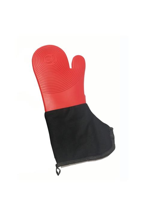 AntiThermo Isıya Dayanıklı Silikon Tam Boy Yanmaz Fırın Eldiveni 40 Cm