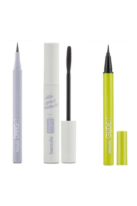 beaulis Drag It Eyeliner + Fake It Maskara + Glide It Eyeliner