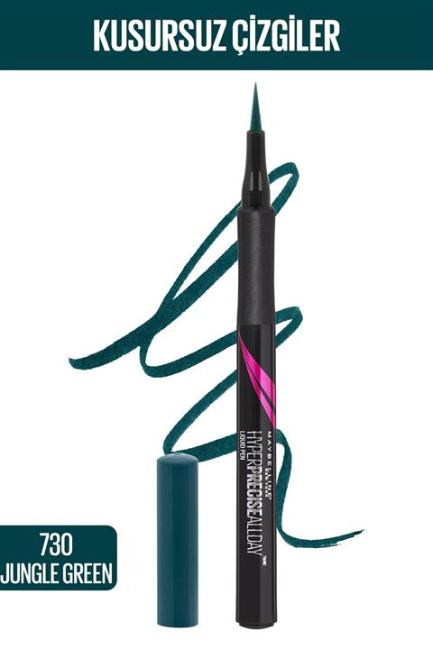 Maybelline New York Likit Yeşil Eyeliner - Hyper Precise All Day Eyeliner Jungle Vert 3600531047788