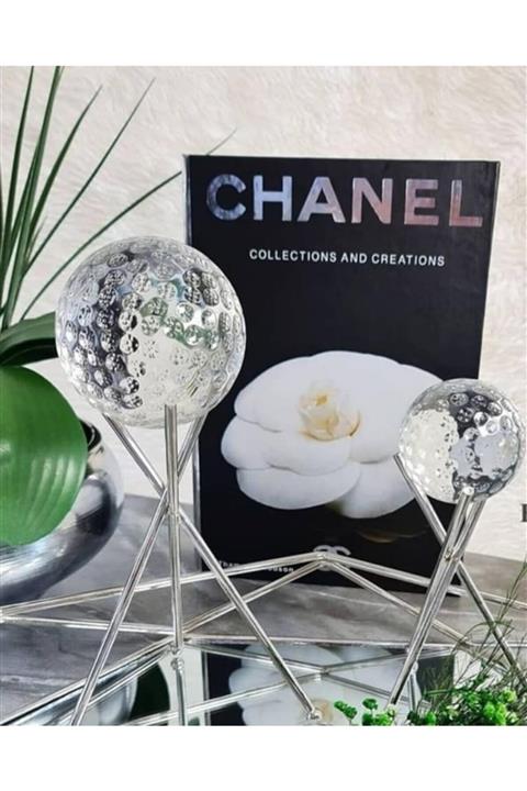BYCONCEPTHOME Gümüş Yaldızlı Siyah Chanel Collections And Creations Dekoratif Kutu