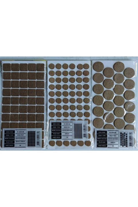 İLHANUSTA Yapışkanlı Sandalye Koltuk Mobilya Ayak Keçesi 3 Adet Zemin Koruyucu