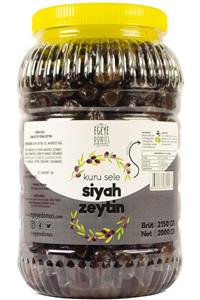 EGEYE DÖNÜŞ Kahvaltılık Az Tuzlu Güneşte Kurutma Siyah Zeytin (KURU SELE) - 2 Kg.