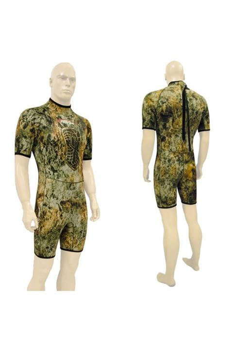 FreeSub 3mm Expert Multy Desen Shorty Kısa  Dalış Zıpkın Elbisesi