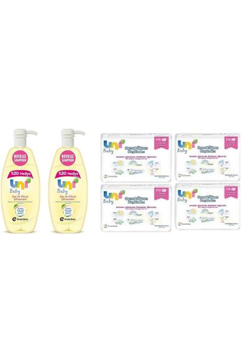 Uni Baby Şampuan 700 ml  2 Adet Baby Oyna Öğren 3x52  4 Adet