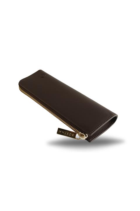 Bustha Earth/c 'flat' Deri Kalem Kutusu - Kahve