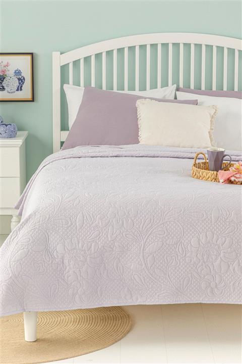 English Home Daisy Dream Çift Kişilik Çok Amaçlı Yatak Örtüsü 200x220 Cm Lila